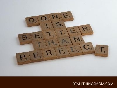 Any perfectionists out there? Ever feel like doing one thing at a